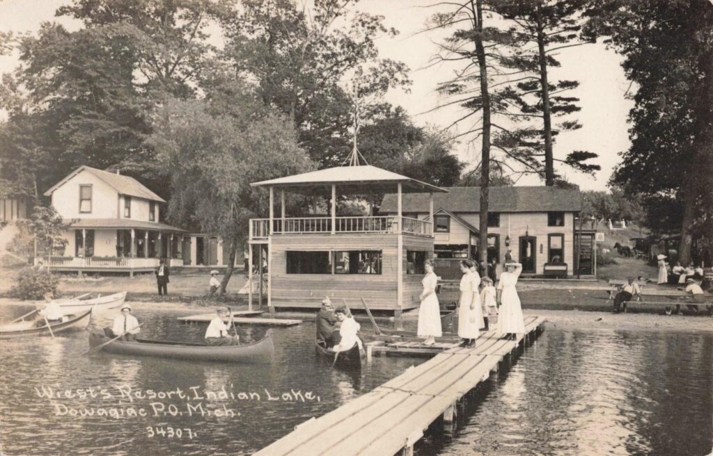 Wiest’s Resort, Indian Lake, Dowagiac P.O. Mich. 1912.