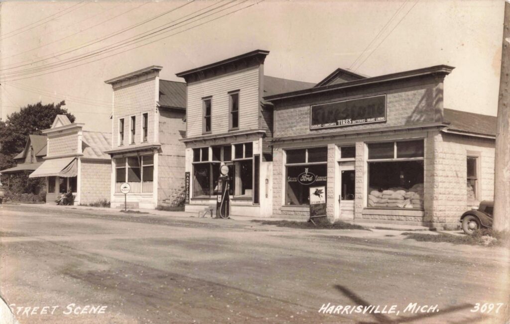 Street Scene in Harrisville Michigan