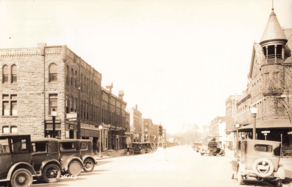 Main Street with Hotel Belding on the right