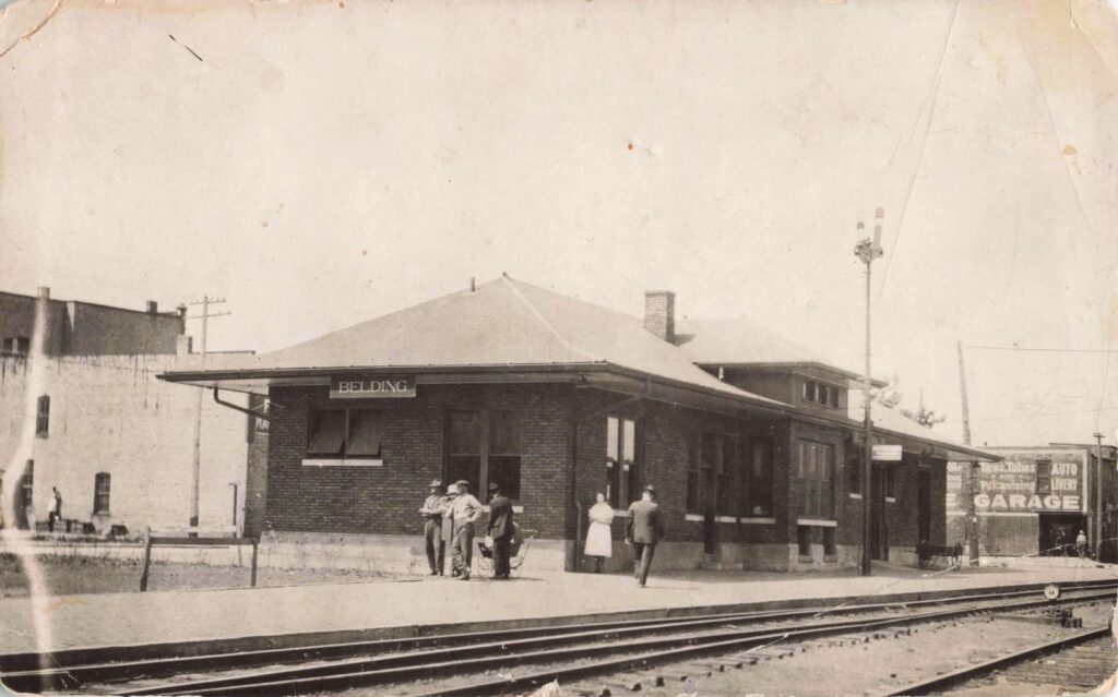 Pere Marquette track and depot view.