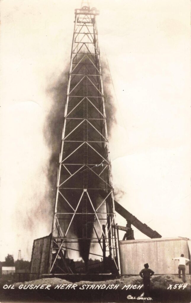 Oil well near Standish. Arenac County’s oil production added a new industrial chapter to the region.