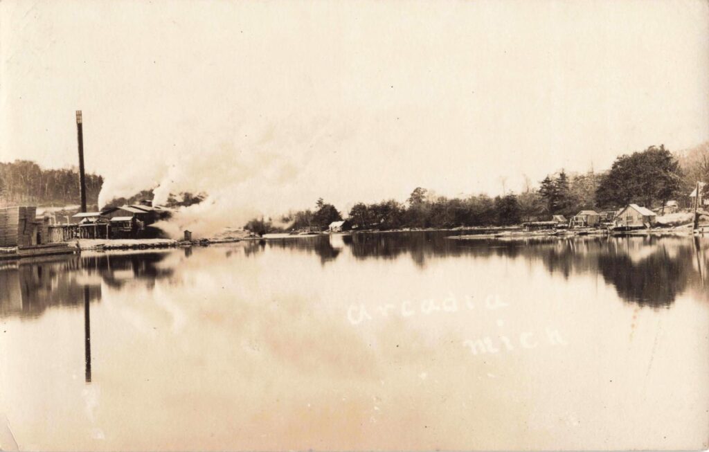 Historic view of Arcadia, Michigan.