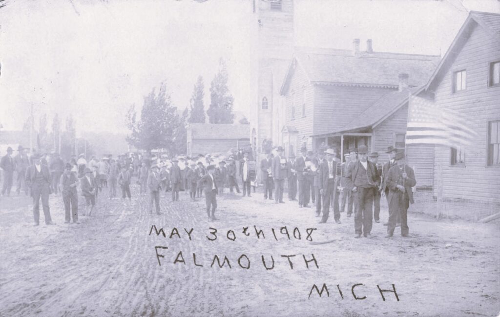 By 1908, Falmouth had the look of a settled farm-service village, with public life centered on its street, church and stores.