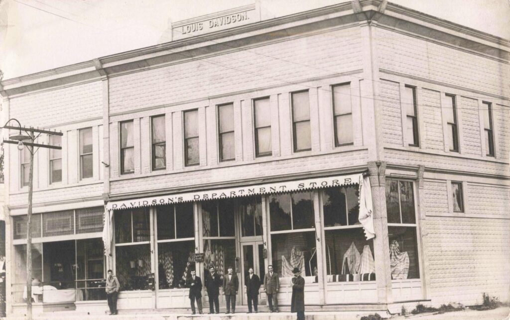 Davidson’s Department Store stood as one of Hillman’s key commercial buildings, serving customers who came from town, farms and nearby camps.