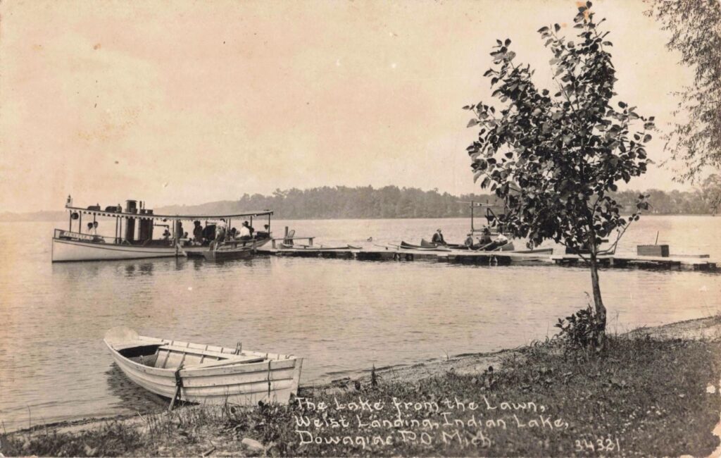 The Lake from the Lawn, Weist Landing, Indian Lake, Dowagiac PO O. Mich