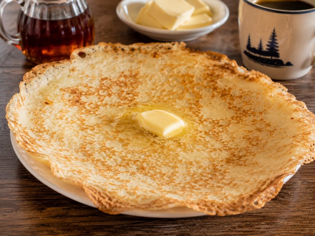 7. Finnish Pancakes - A Thunder Bay TraditionThunder Bay’s Finnish pancakes are thin, buttery, and wide enough for their crisp edges to hang over the sides of a plate.