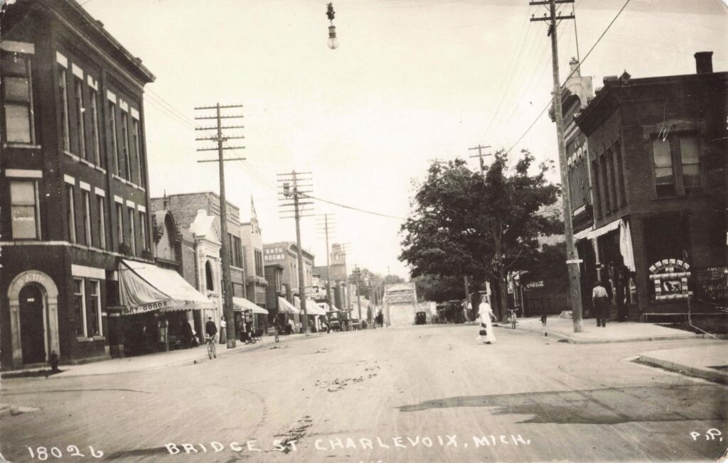 Historic street view of Charlevoix
