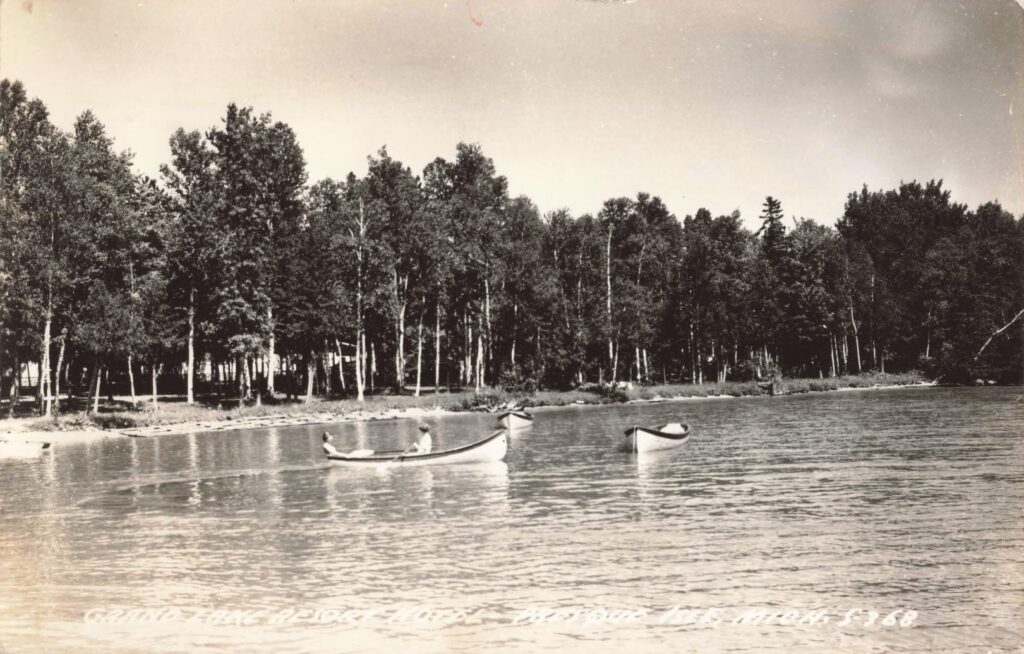 Canoeing Grand Lake Resort Hotel Presque Isle, Mich. - Grand Lake History
