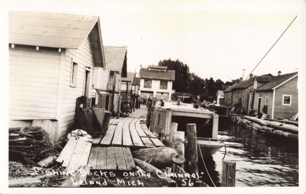 Fishing docks on the channel