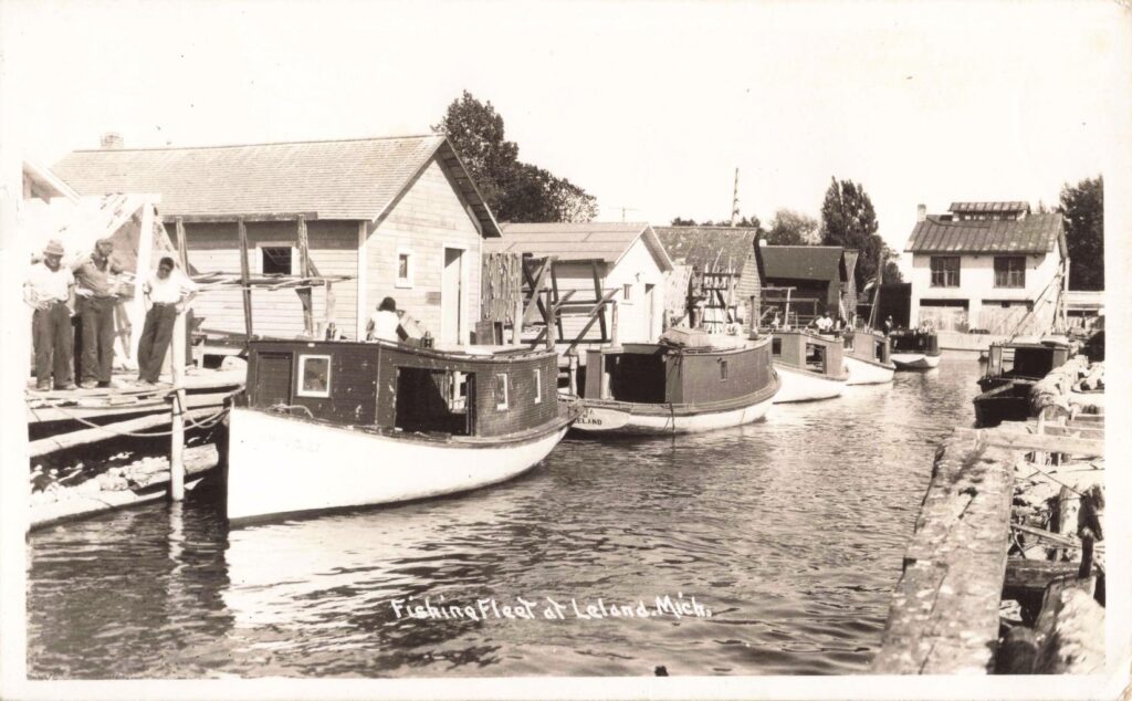 Fishing Fleet at Leland, Mich. 1952