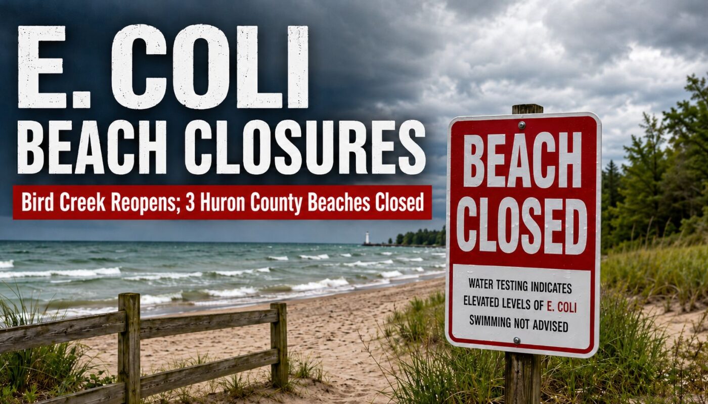 Huron County Beaches Closed
