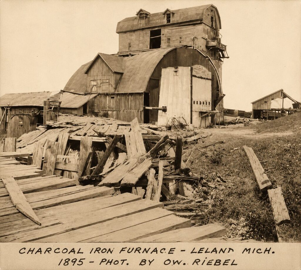 Charcoal Iron Furnace Leland Michigan (1895 Restored Image)