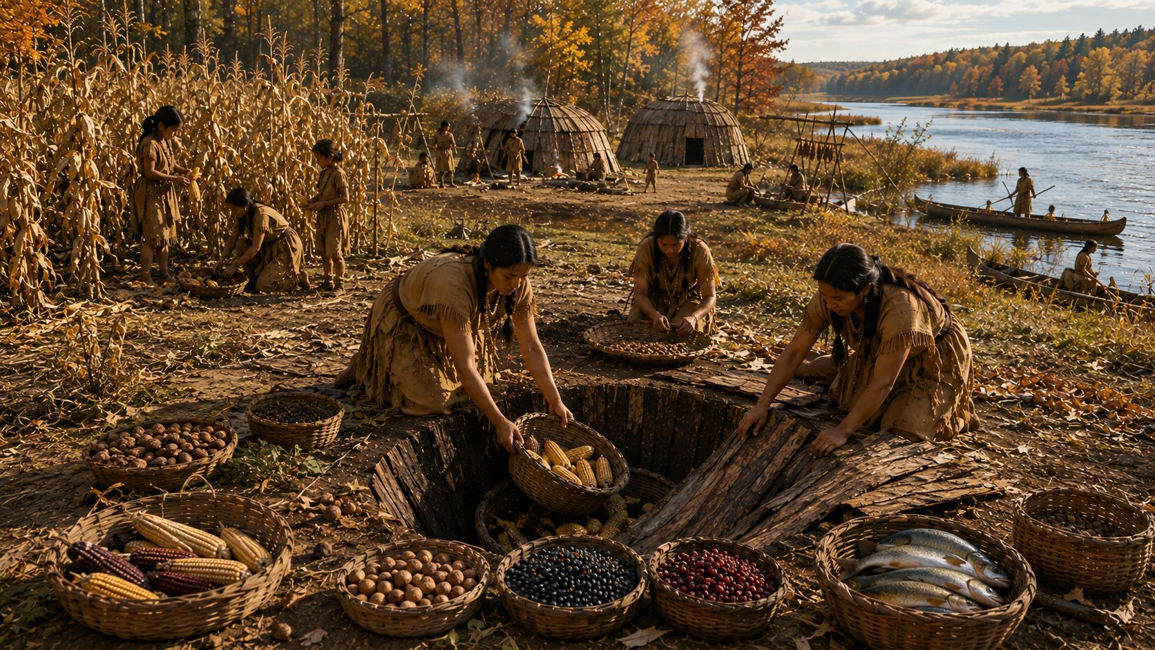 Autumn Harvest Along the River