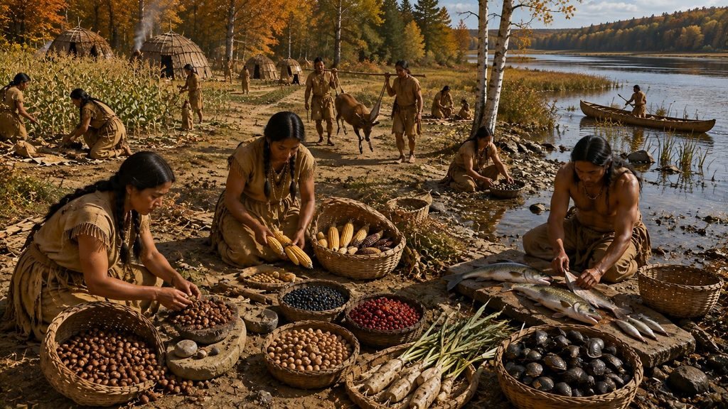 Autumn Harvest at the Riverside Village