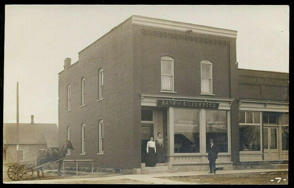 The Bank of Silverwood offered a formal business setting in a town where many transactions still began with crops, livestock and personal credit.