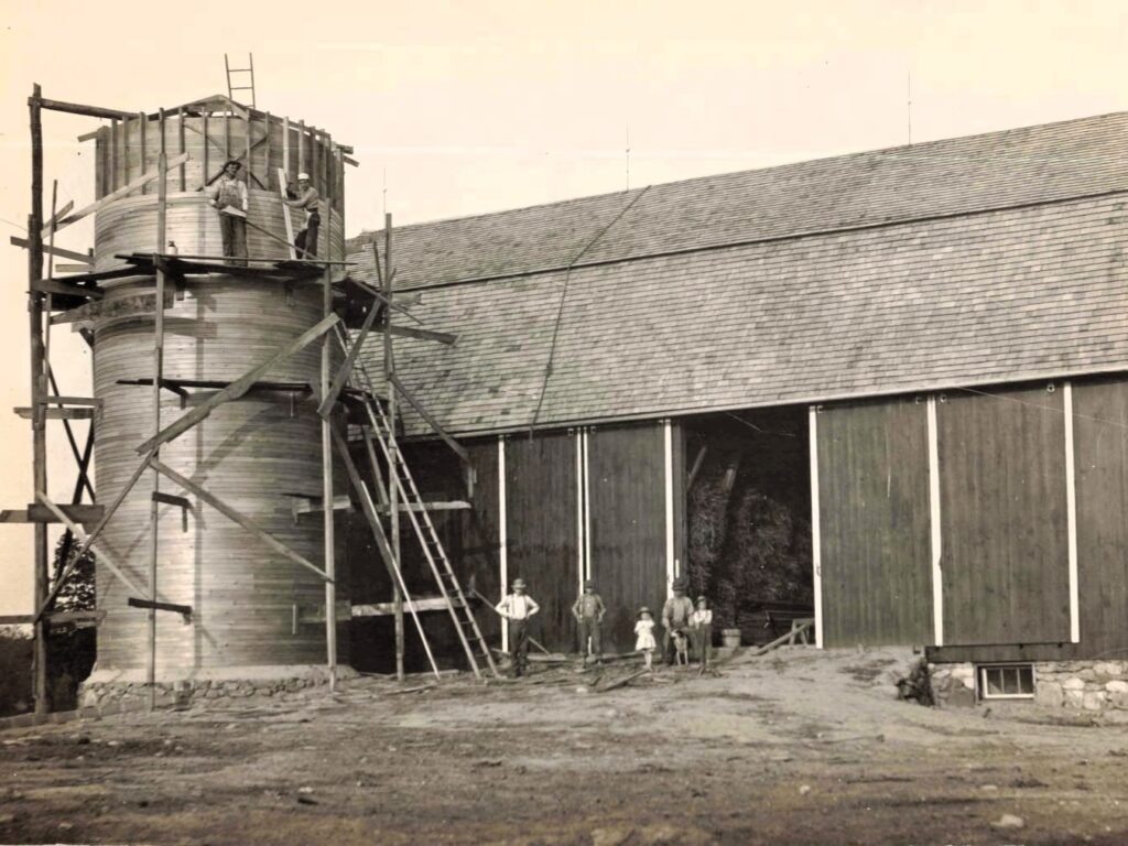 Bert & Maggie Parman Barn finished silo building 1910