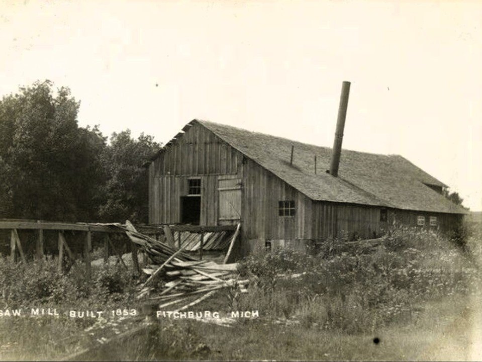 Fitchburg's steam sawmill to 1853 - History of Fitchburg Michigan