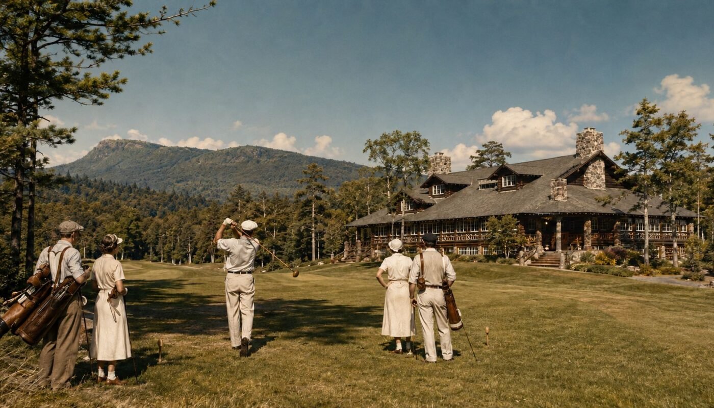 Artist Rendition of the Keweenaw Mountain Lodge in the 1930s