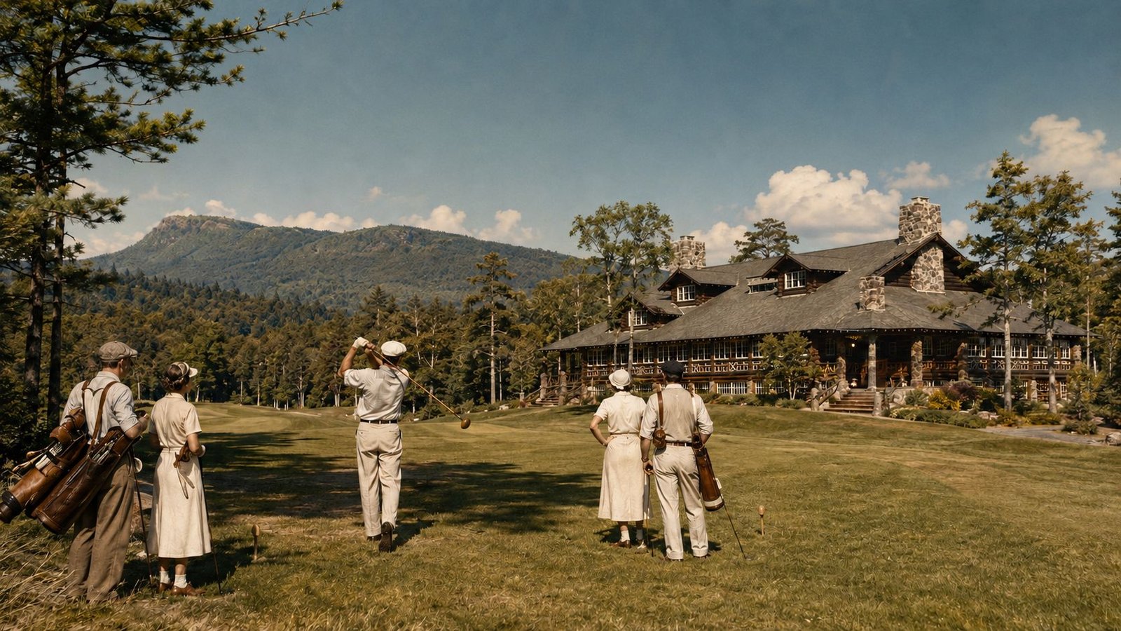 Artist Rendition of the Keweenaw Mountain Lodge in the 1930s