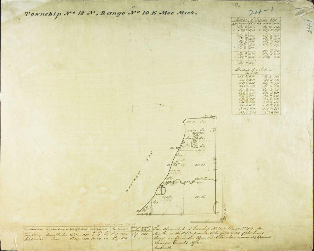 Map of Township 18 North, Michigan