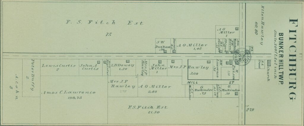 Plat Map of Fitchburg Michigan 1895