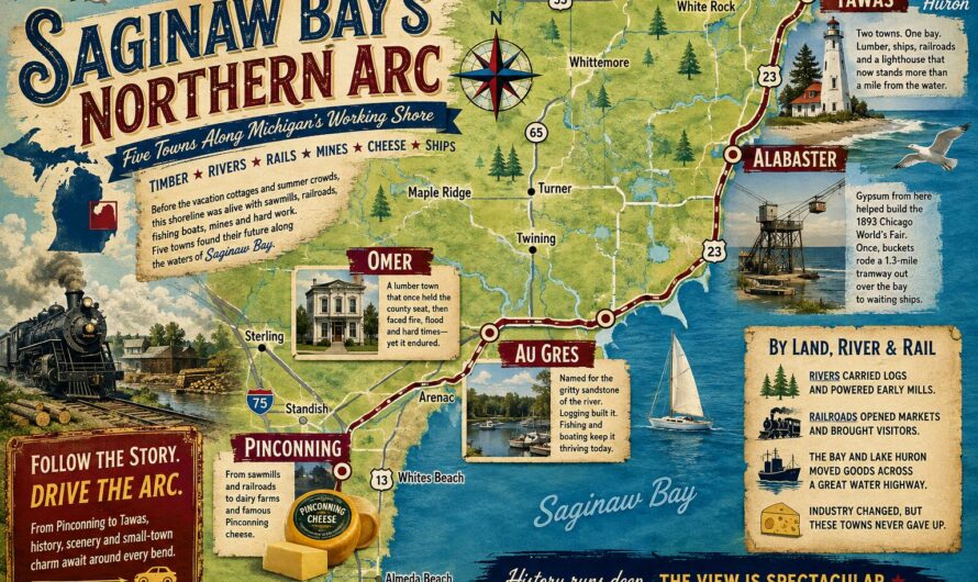 Saginaw Bay’s Northern Arc: Five Towns Along Michigan’s Working Shore