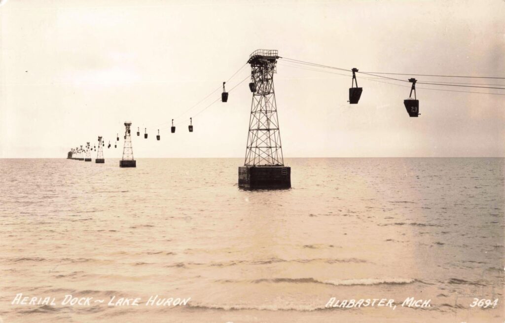 Aerial Dock - Lake Huron, Alabaster, Mich.