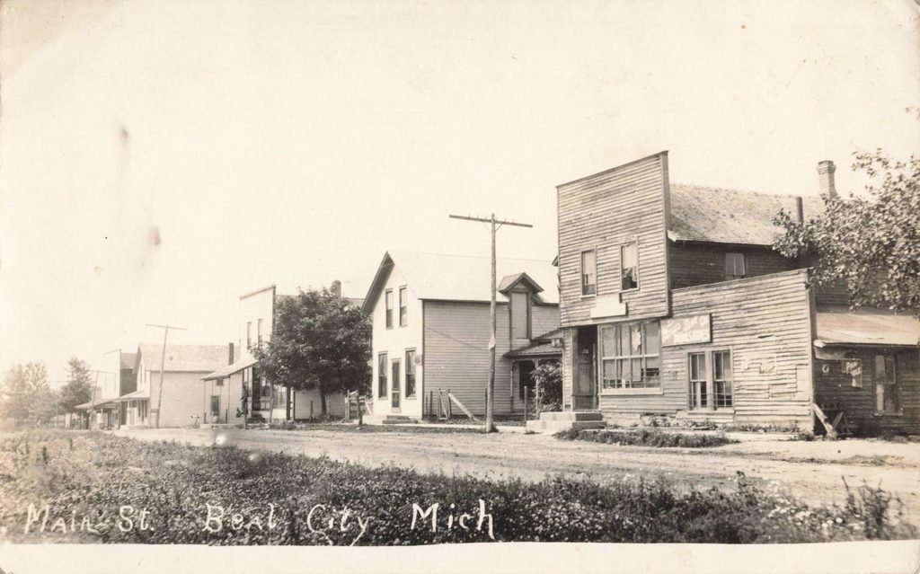 Historic street view of Beal City history