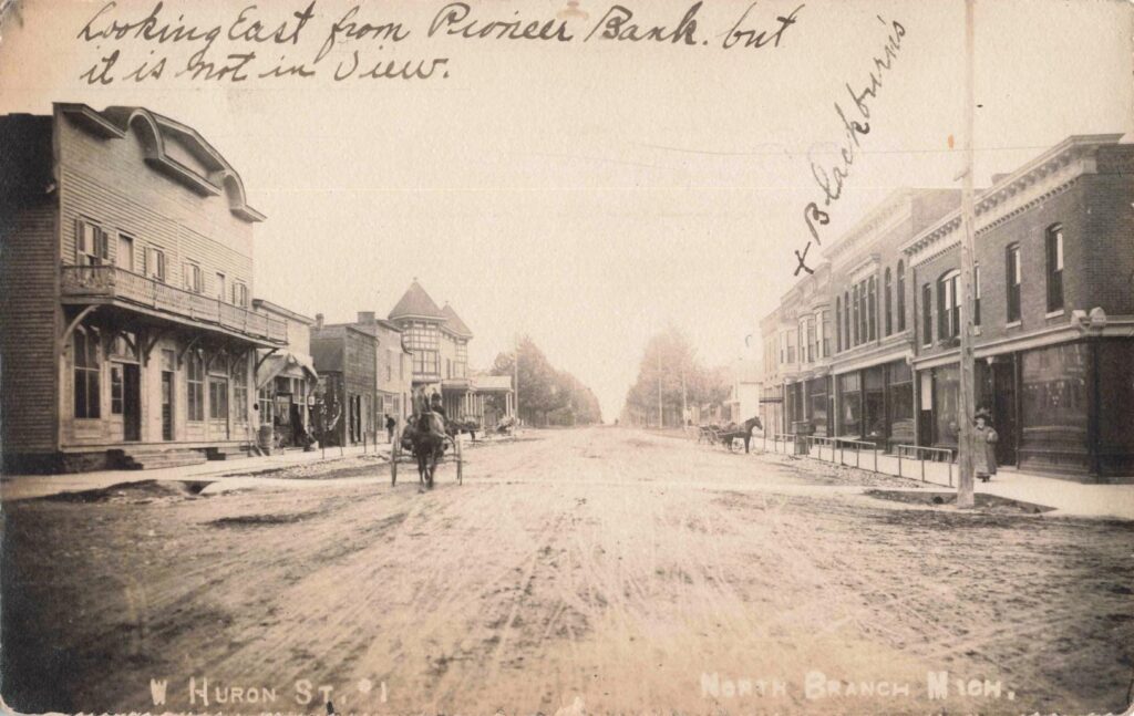 W Huron St. #1 North Branch Mich. Looking East from Pioneer Bank