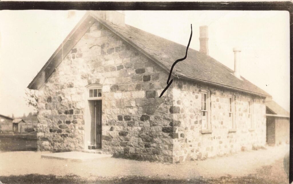 Old stone house with simple architecture.