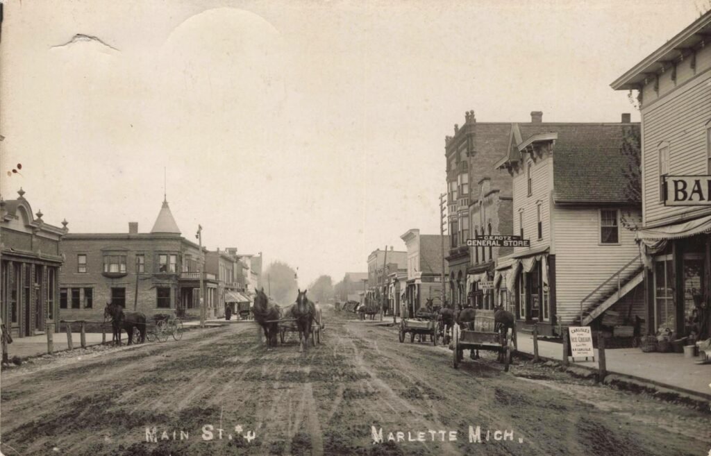 Marlette Main Street c1900