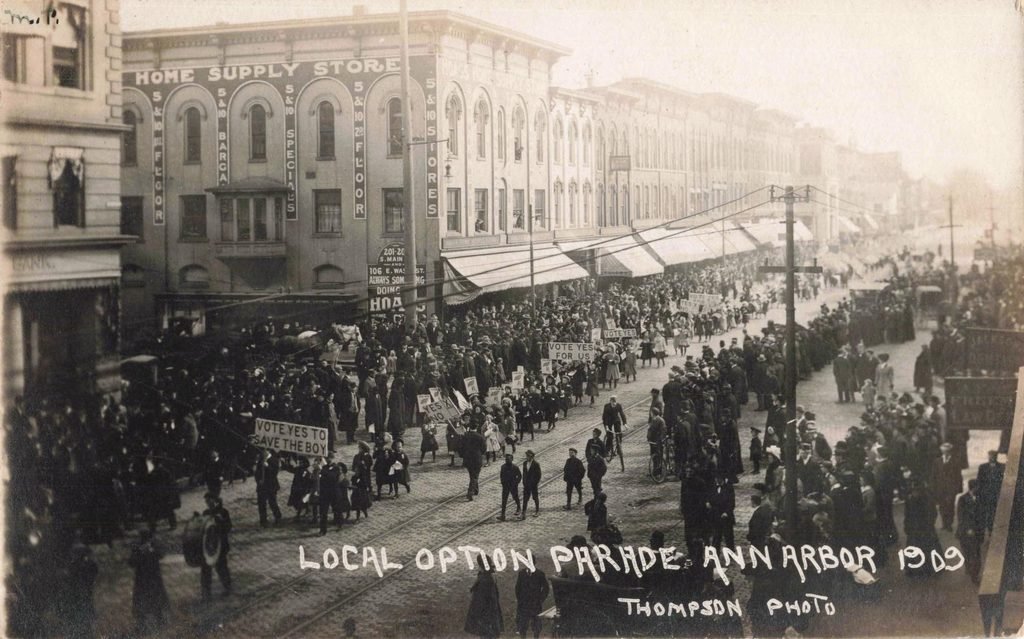 Historic parade in Ann Arbor, 1909 - University of Michigan AI