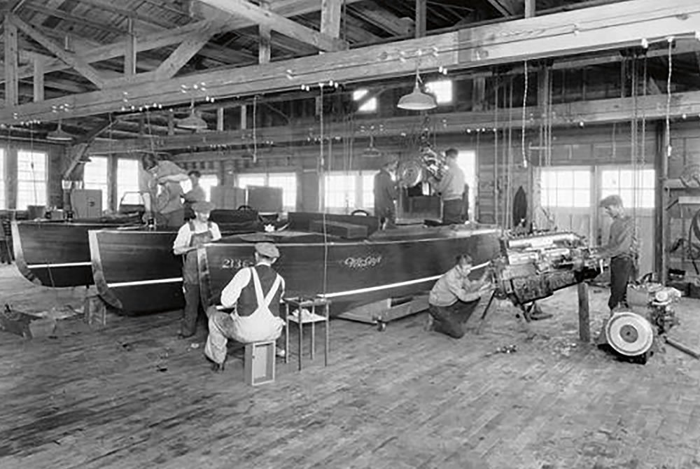 Chris-Craft Production in 1922 - Courtesy Chris-Craft
