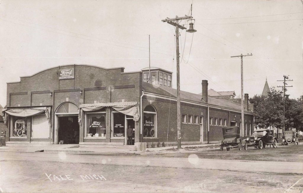 Ford Dealer and Garage Yale, Mich 1919