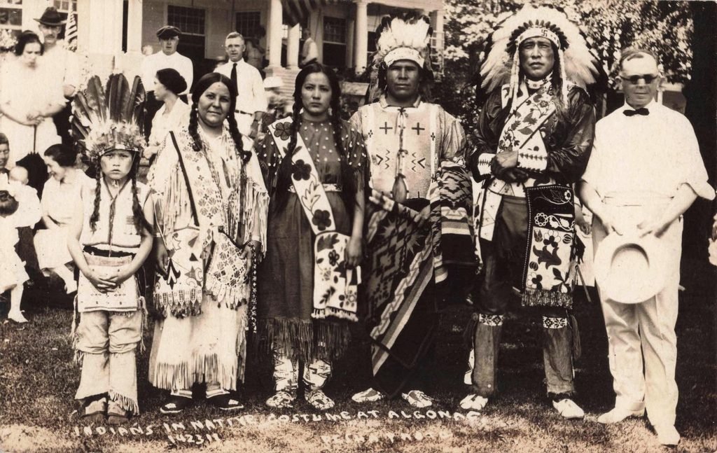 Group in traditional Native American attire