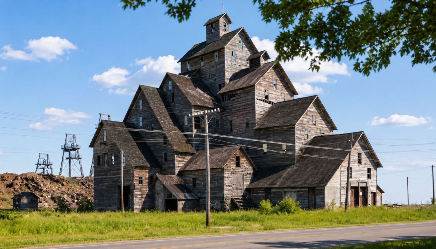 Quincy Mine Rockhouse Restored and Colorized