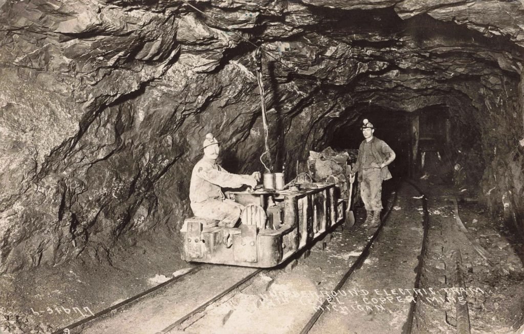 Underground Electric Tram — Copper Range Mine