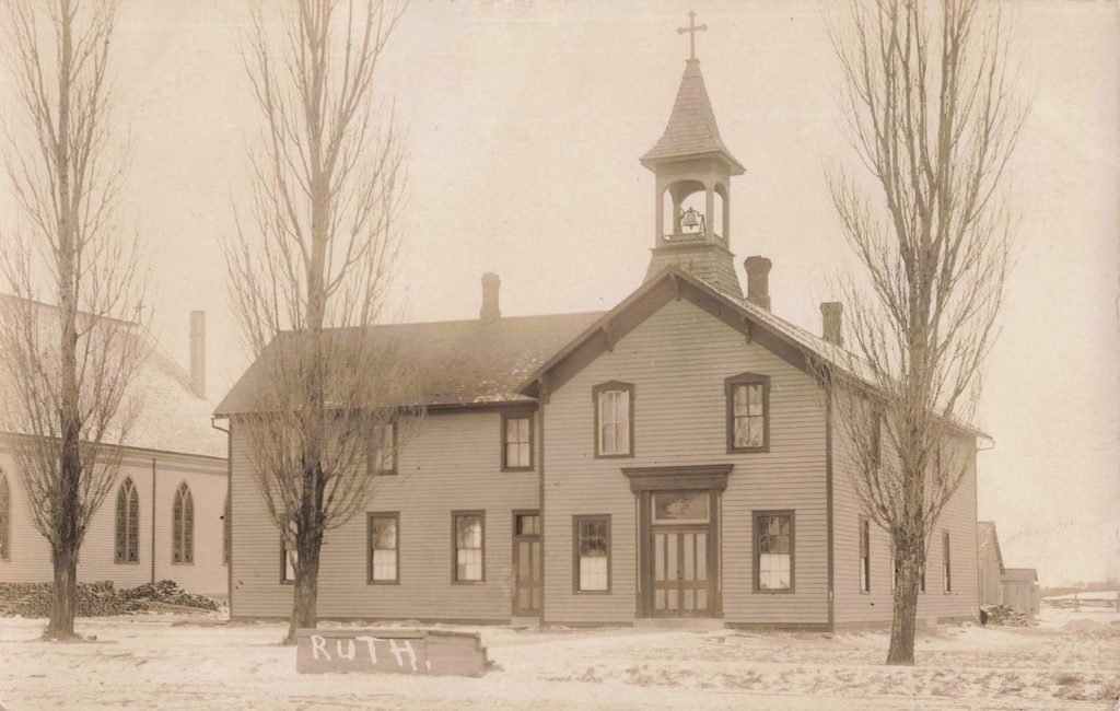 Historic Catholic parish school in Ruth Michigan beside Sts. Peter and Paul Church