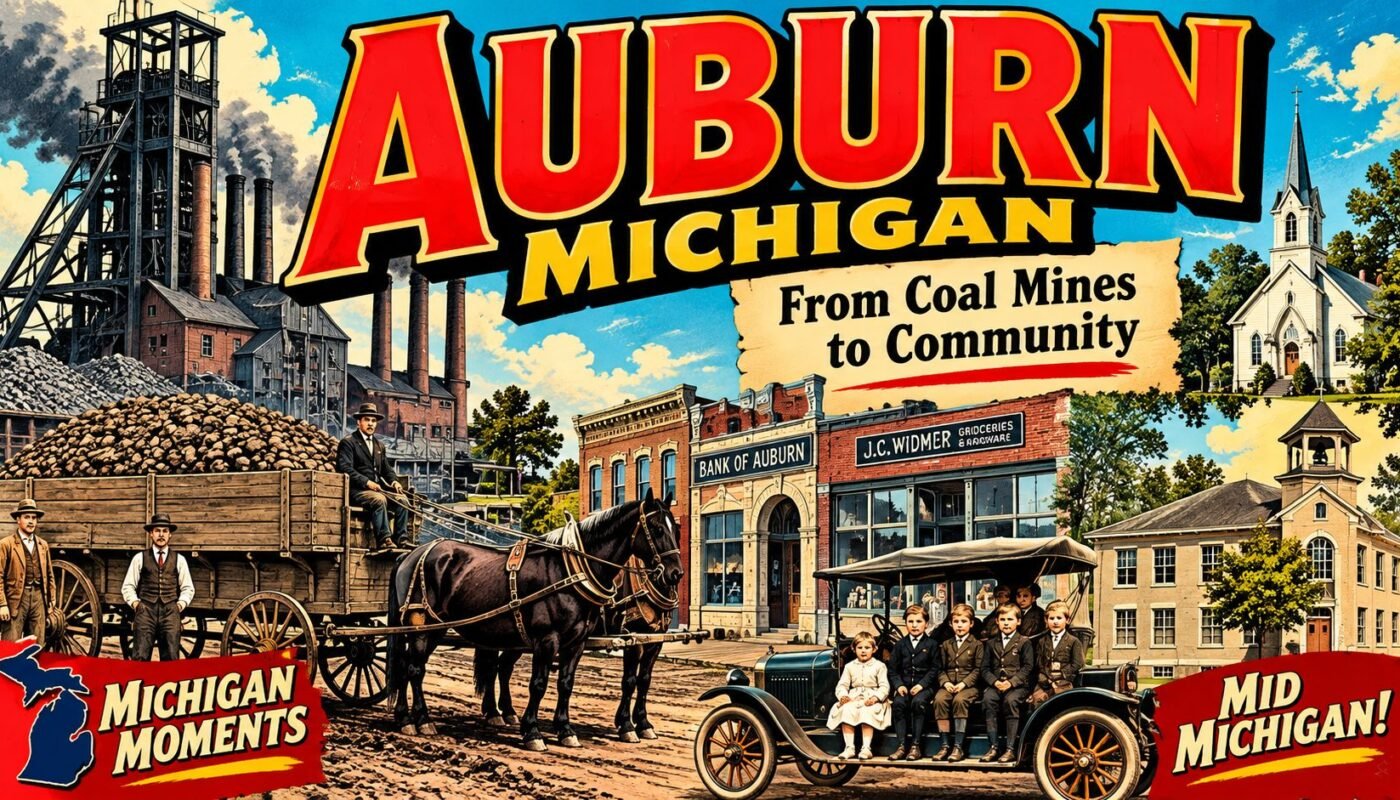 Historic Auburn, Michigan community scene