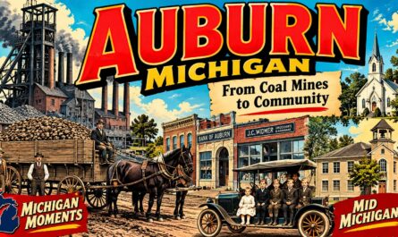 Historic Auburn, Michigan community scene