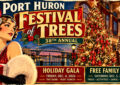 Vintage holiday festival promotional poster