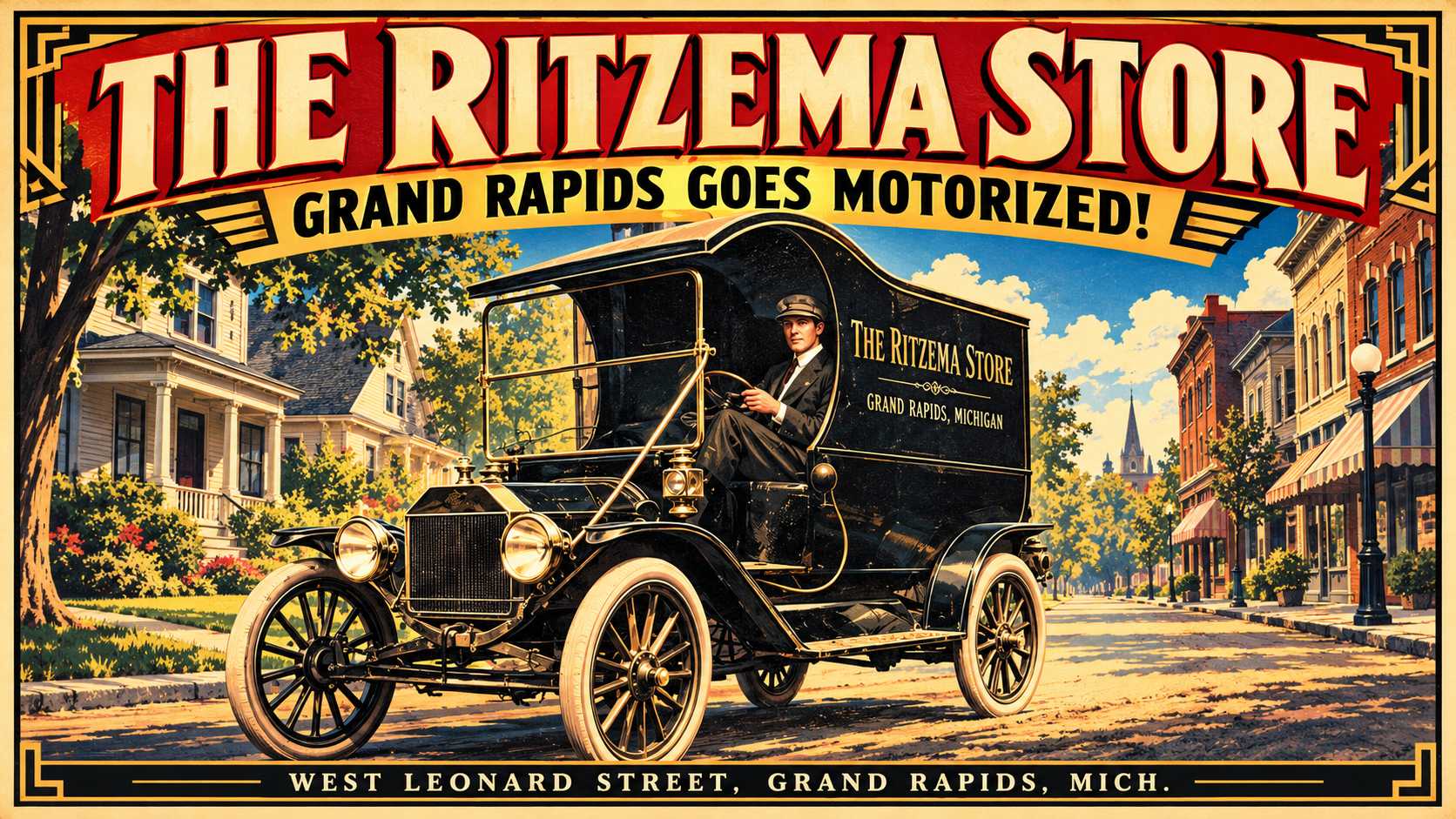 Vintage advertisement for motorized store